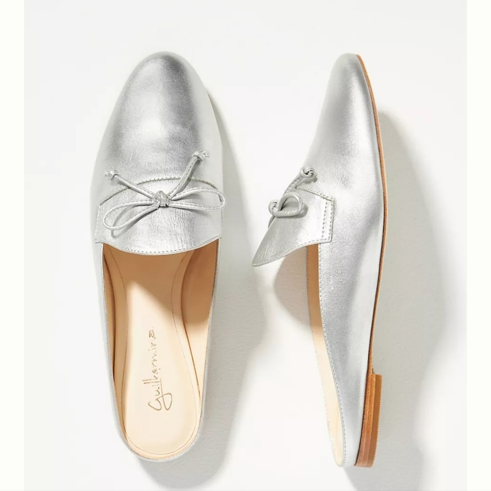 Guilhermina Bow Slides - silver